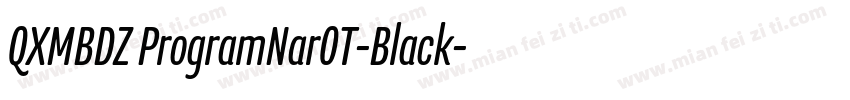 QXMBDZ ProgramNarOT-Black字体转换